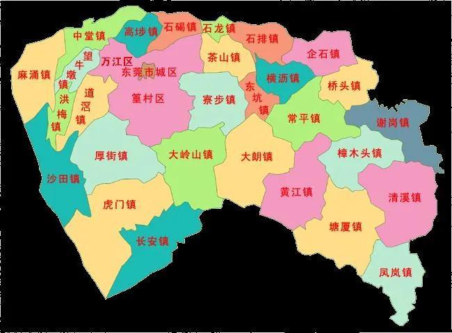 东莞市行政区划图的相关图片